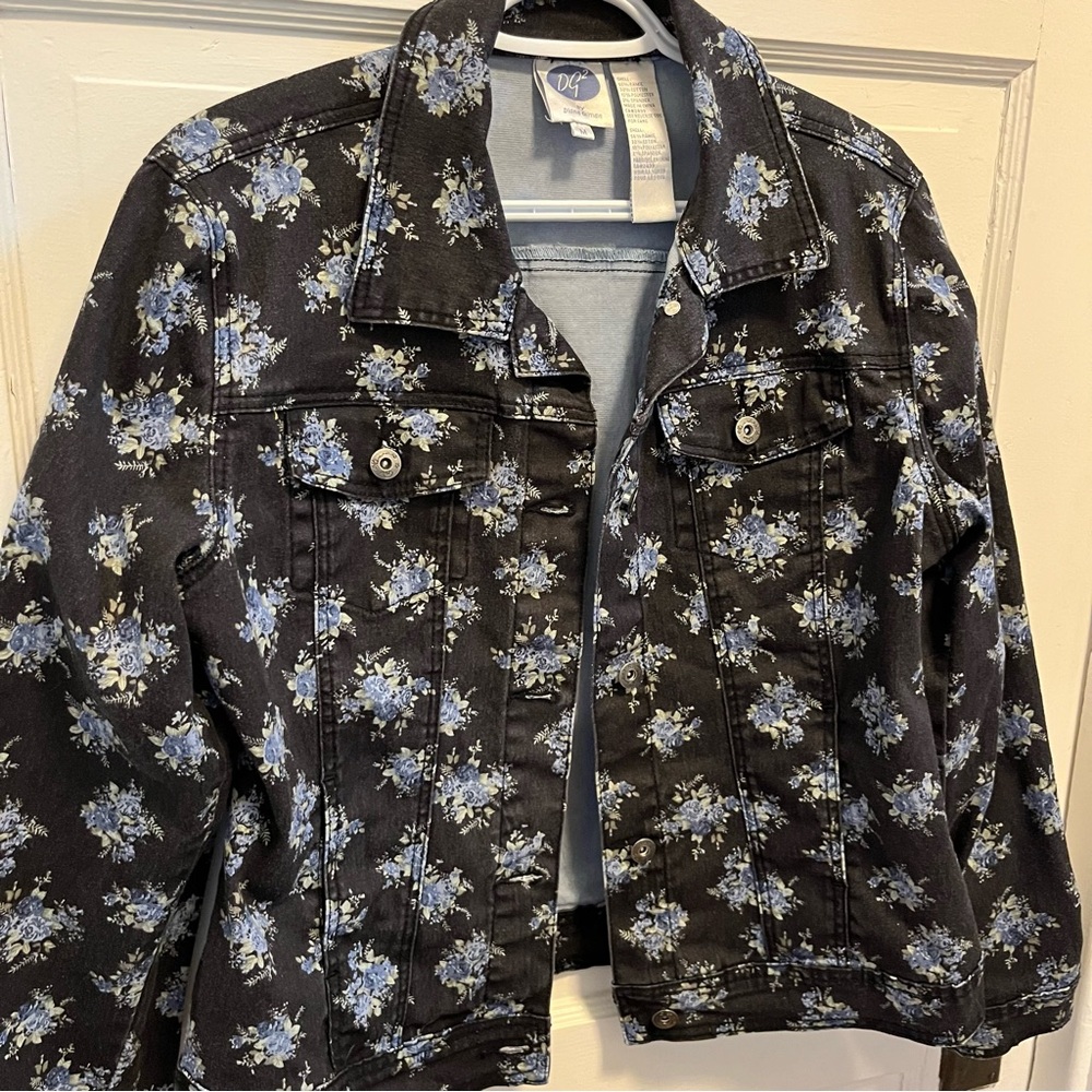 DG2 Floral Denim Jacket